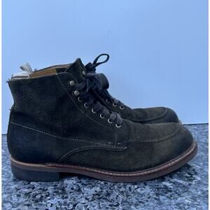 RAG & BONE OFFICER Men's Ankle Boots Green Leather Size 11 Lace Up